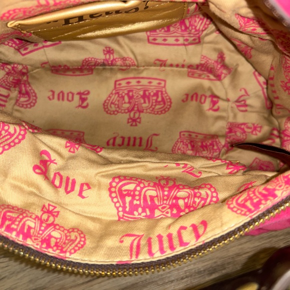 Juicy Couture Pink and Black Shoulder Bag with Heart Charm - Picture 4 of 7